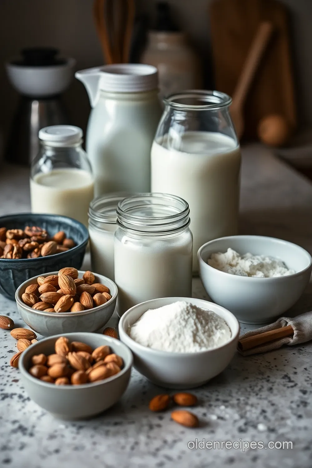 Homemade Walnut Milk Recipe Components