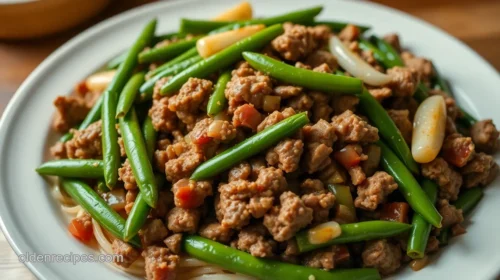Ground Beef and Green Beans Stir-Fry