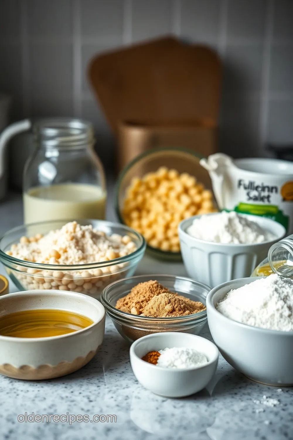 protein packed chickpea flour pancakes ingredients