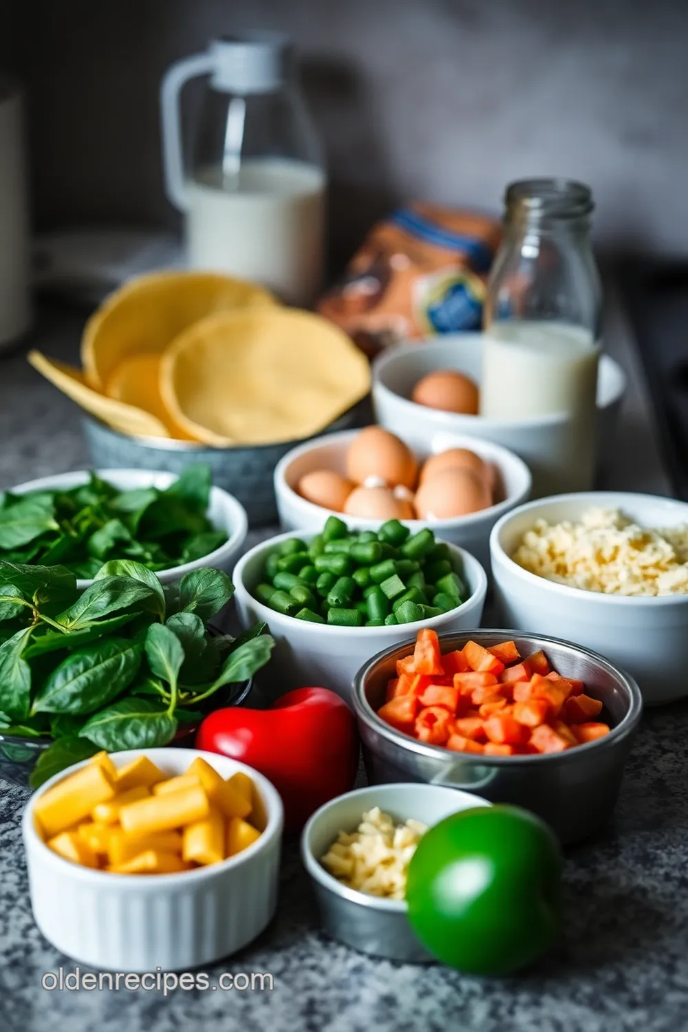 Tortilla Quiche Bake Ingredients Guide